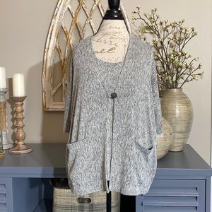 J Jill textured tank and easy jacket set